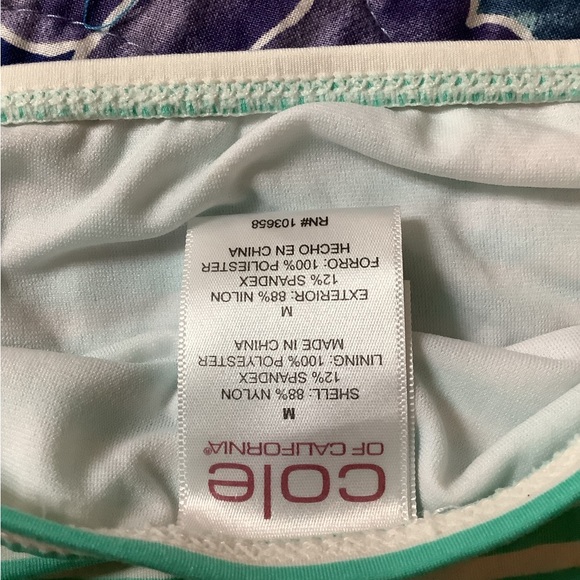 Cole of  California bikini bottom turquoise Med Victoria Secret top 32Cup - Picture 6 of 10